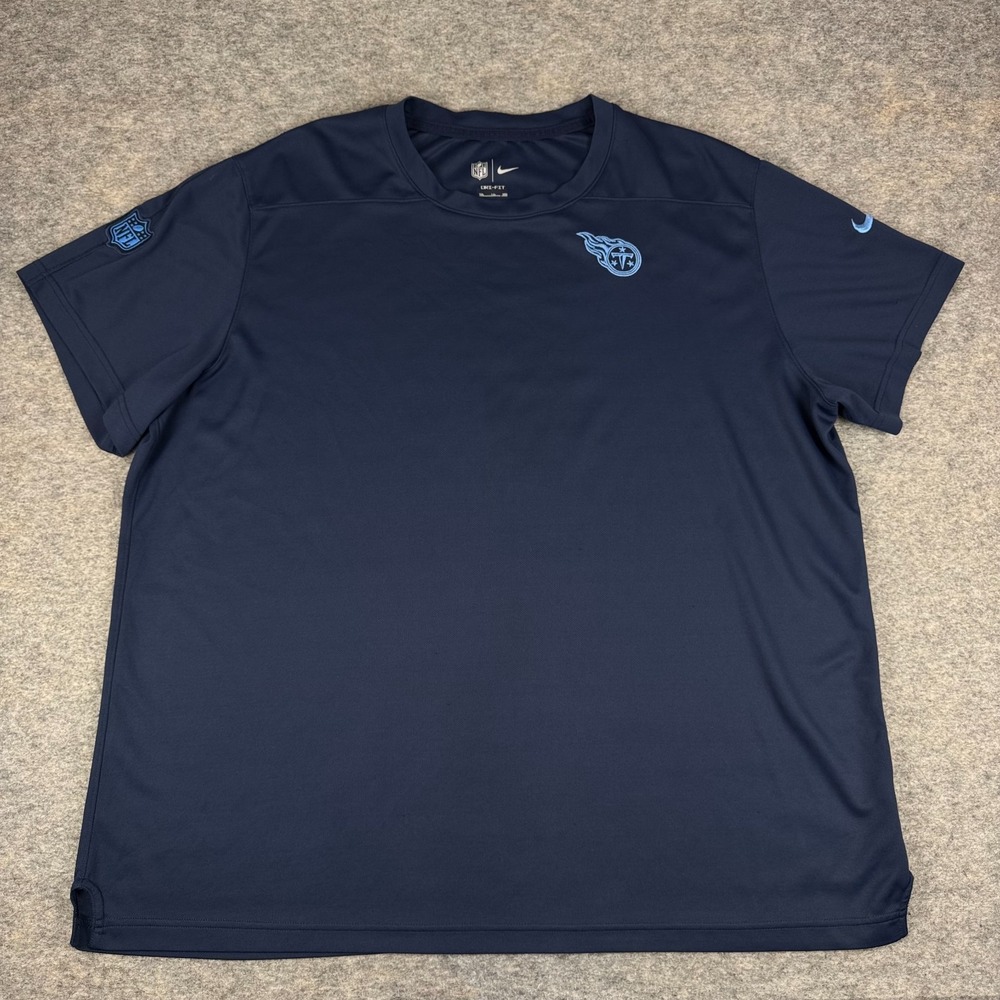Nike Dri Fit NFL Tennessee Titans Shirt Polyester Blue‎ Mens XXL 2XL
